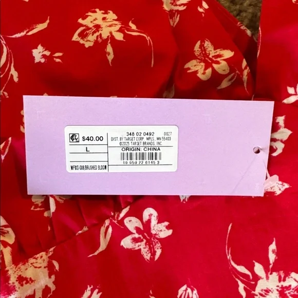 Wild Fable Red Floral Casual Dress - Picture 2 of 4